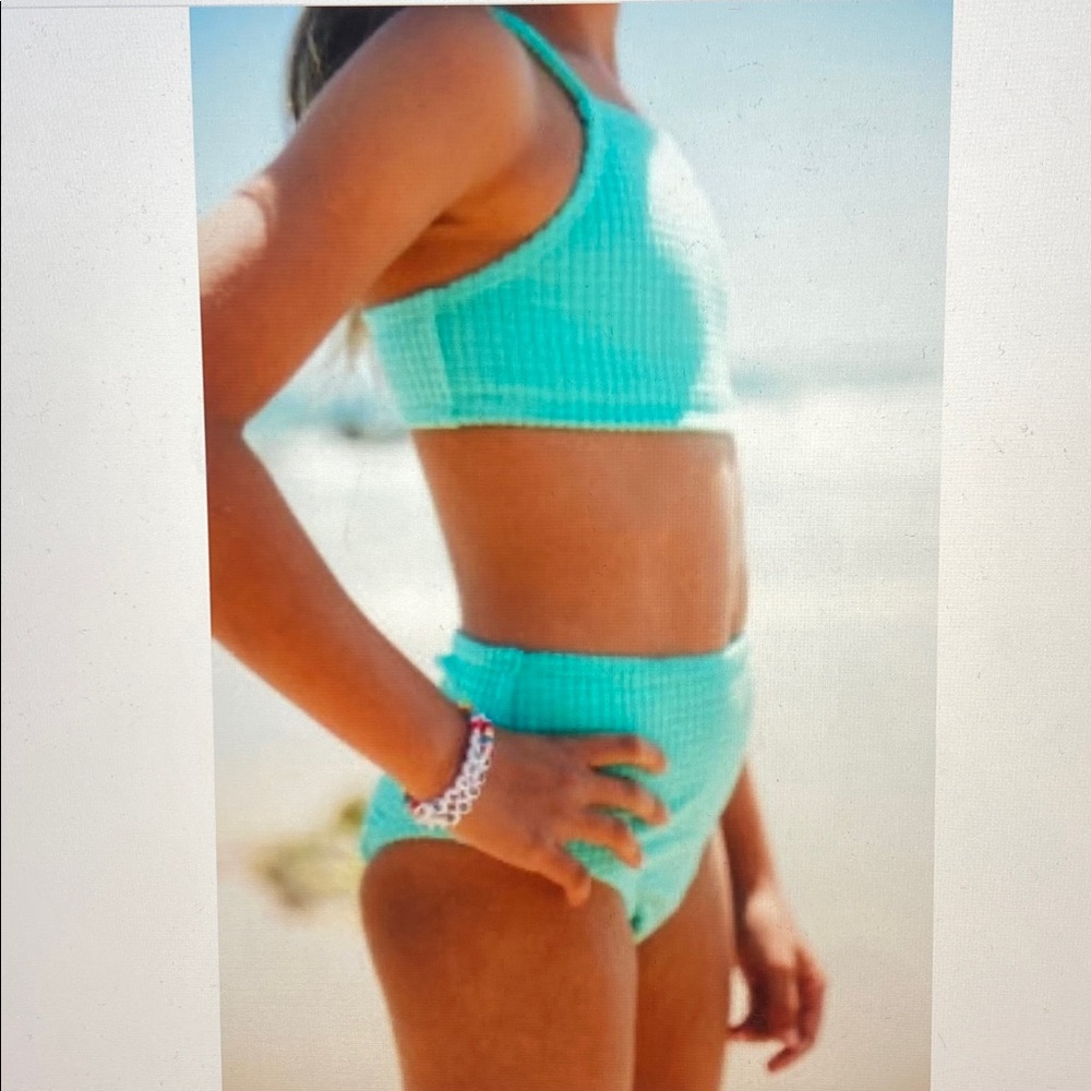 Feather 4 Arrow pool blue T street Terry Bikini